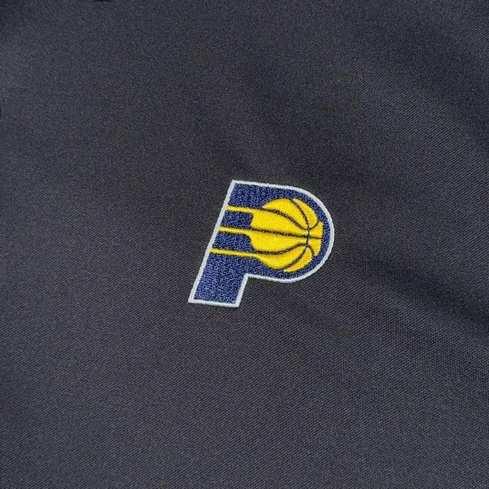 Nike Golf Standard Fit Indiana Pacers Polo Shirt Mens Size L Black Short Sleeve